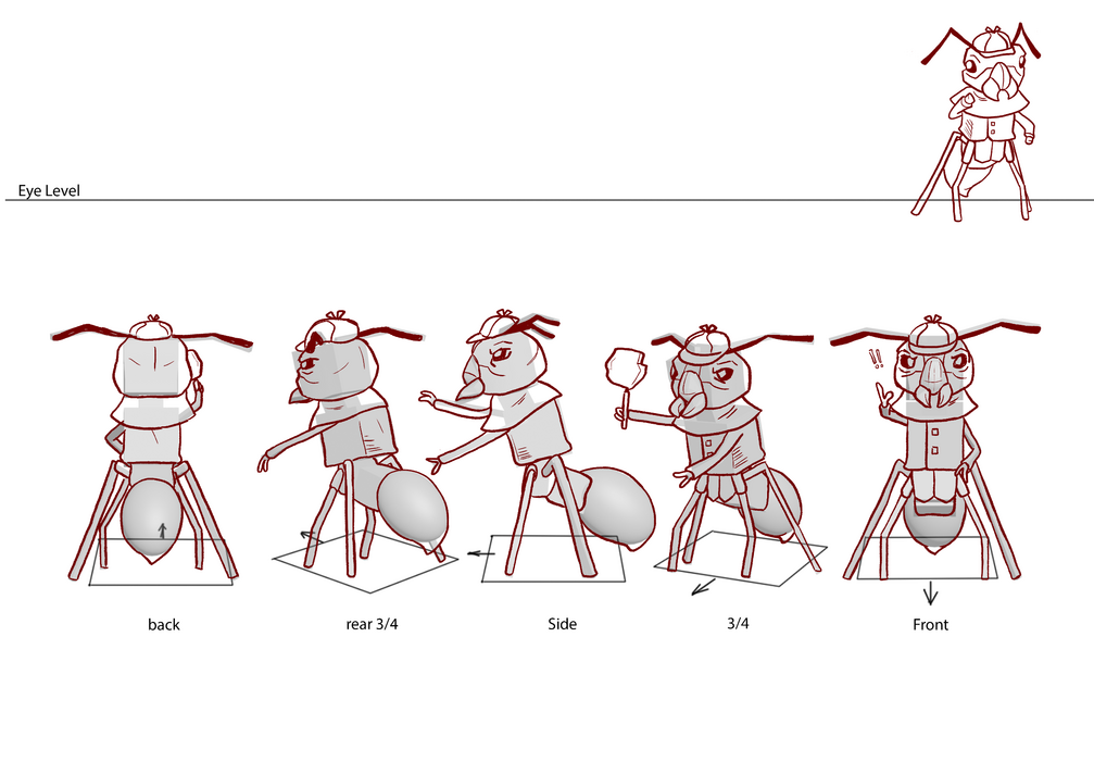 &#39;Ant World&#39; Mobile Game Brief Character Turnaround Sheet