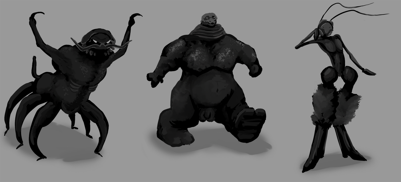 Greyscale Creature Designs